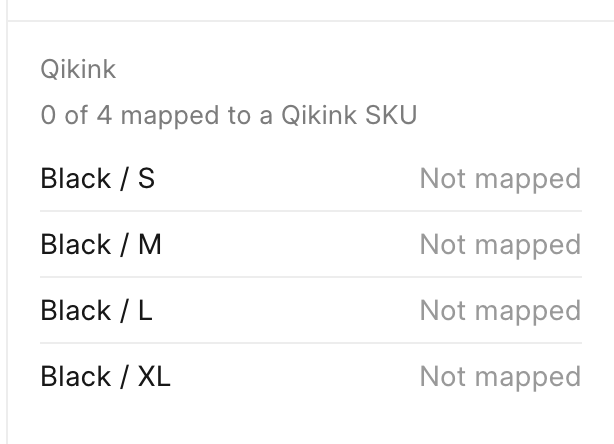 The Qikink card before any mapping